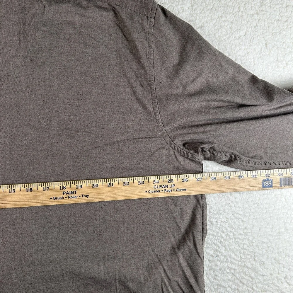 Banana Republic Shirt Mens 2XL Gray Long Sleeve Button Down Slim Fit Casual